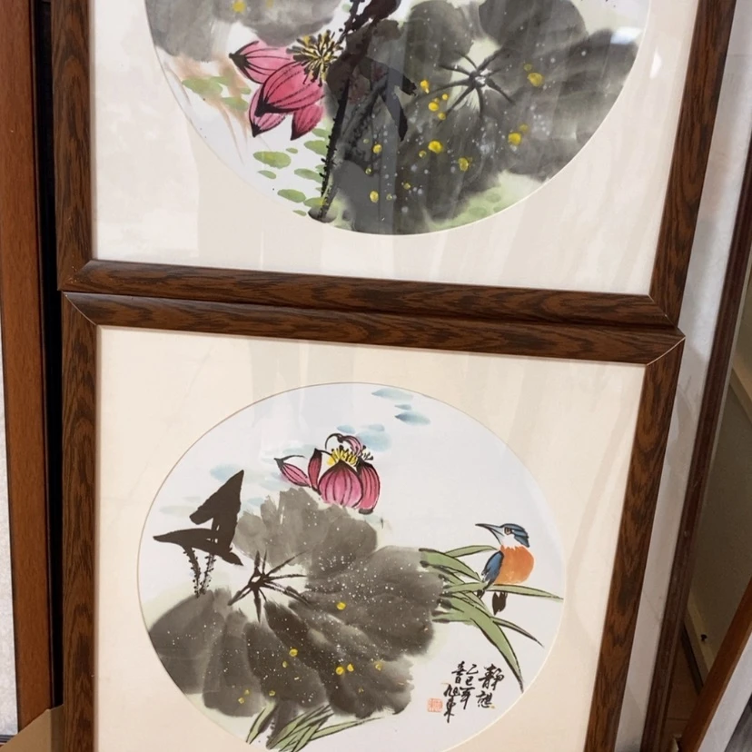 【闪购商品】国画手绘国画两幅带框