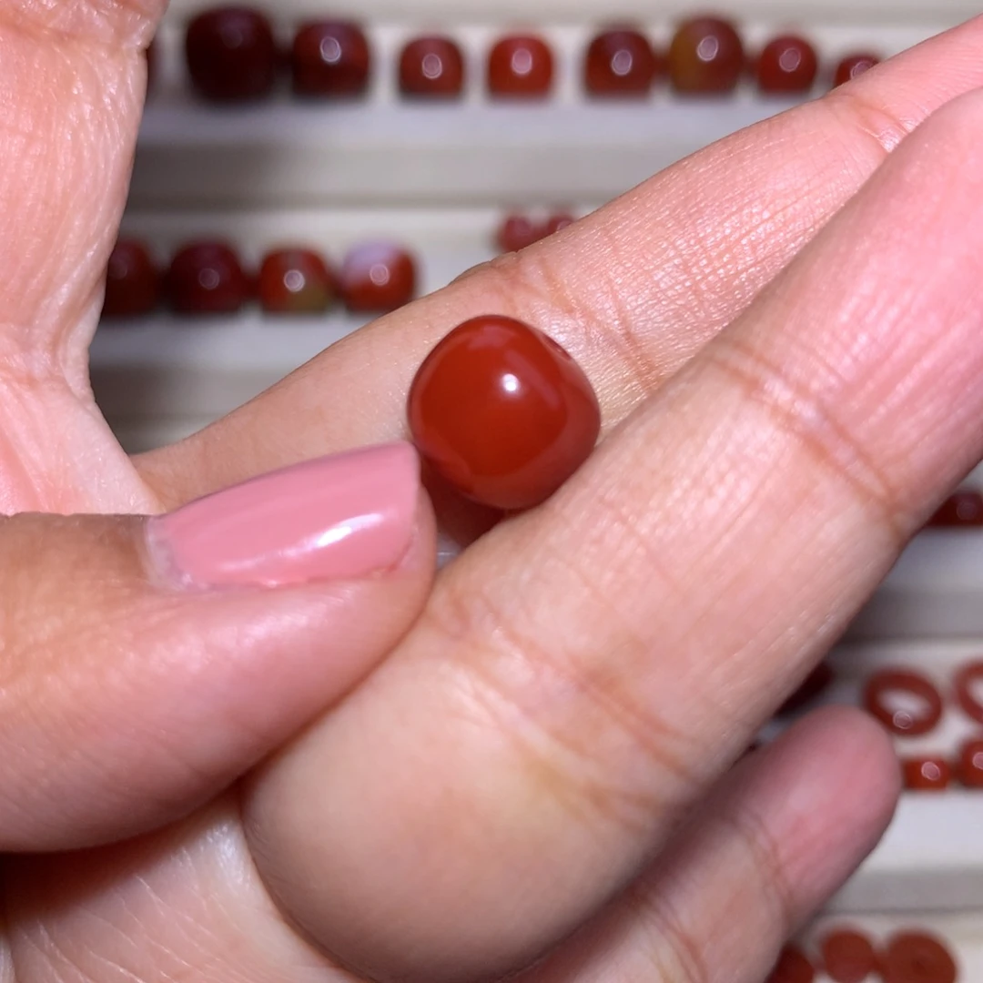 群***³南红玛瑙未镶嵌老型10.2×9.2微过渡