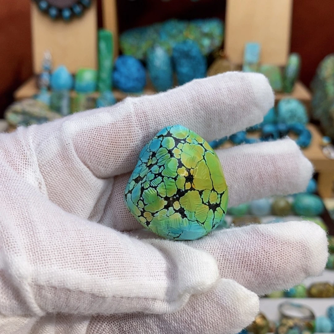 定制绿松石三彩随型