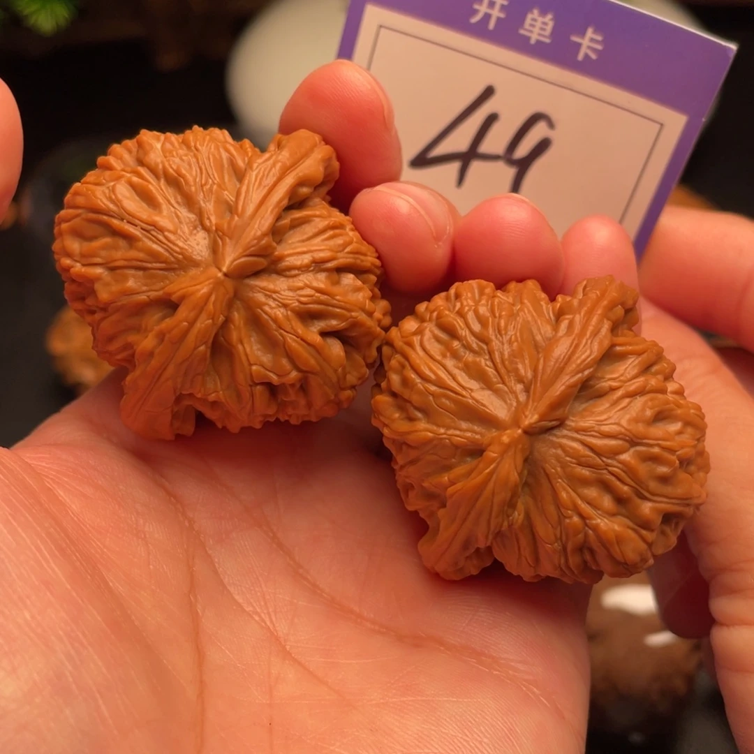 把件文玩核桃白狮子43全品49号