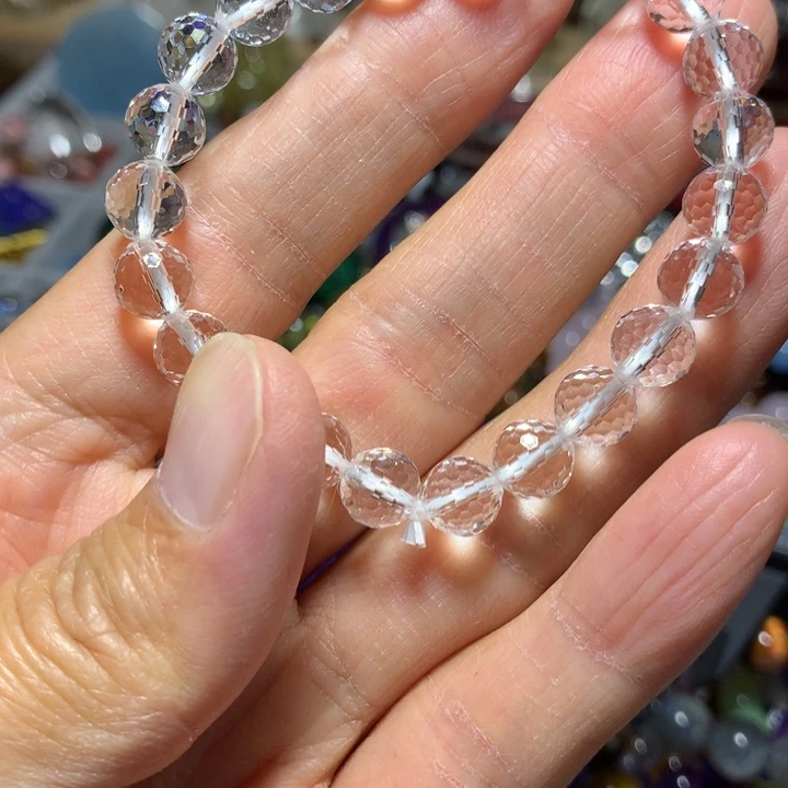 水晶手链未镶嵌8mm刻面手串