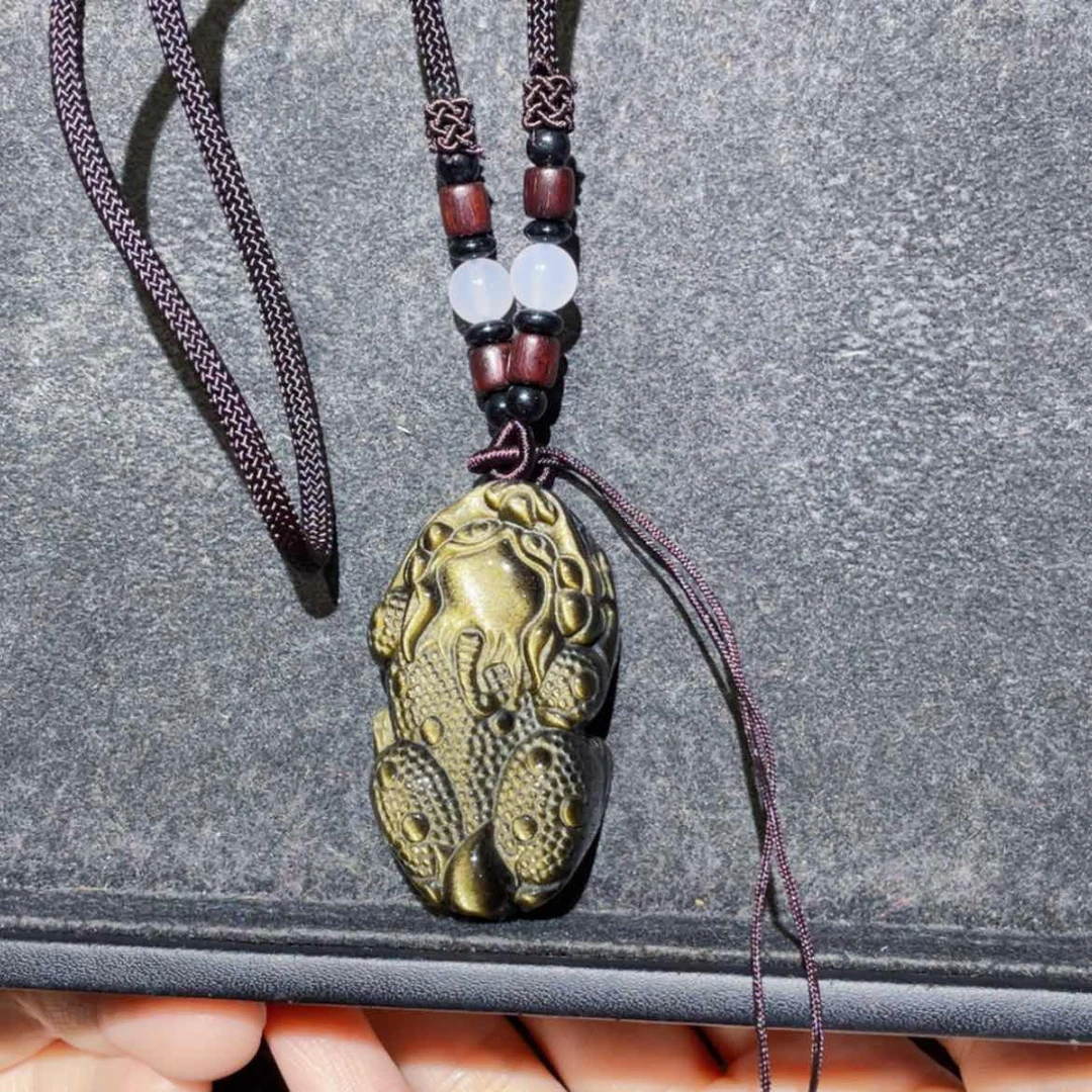 【闪购商品】黑曜岩未镶嵌吊坠(不含链)李*