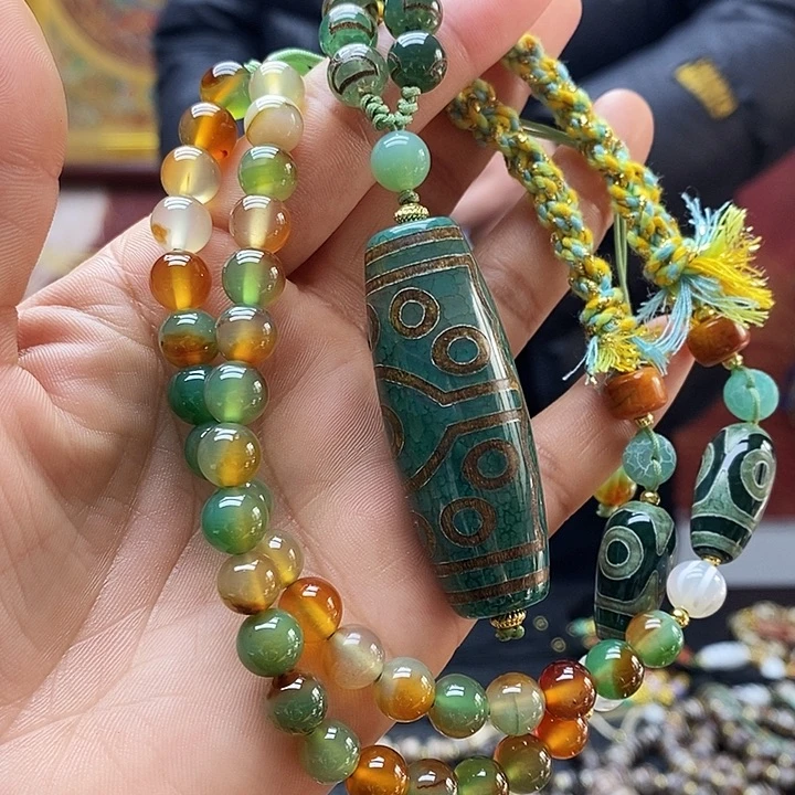 玛瑙/玉髓（覆膜）合金颈饰