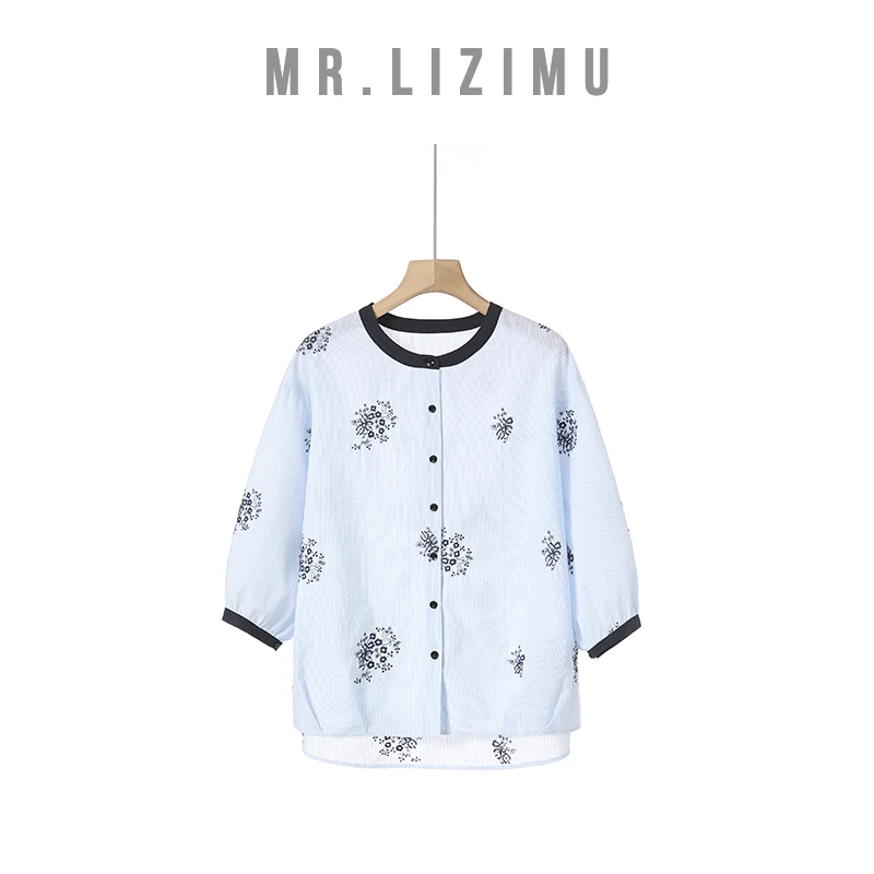 李子木先生松弛感设计单排扣中袖衬衫秋装女生时尚穿搭气质套装