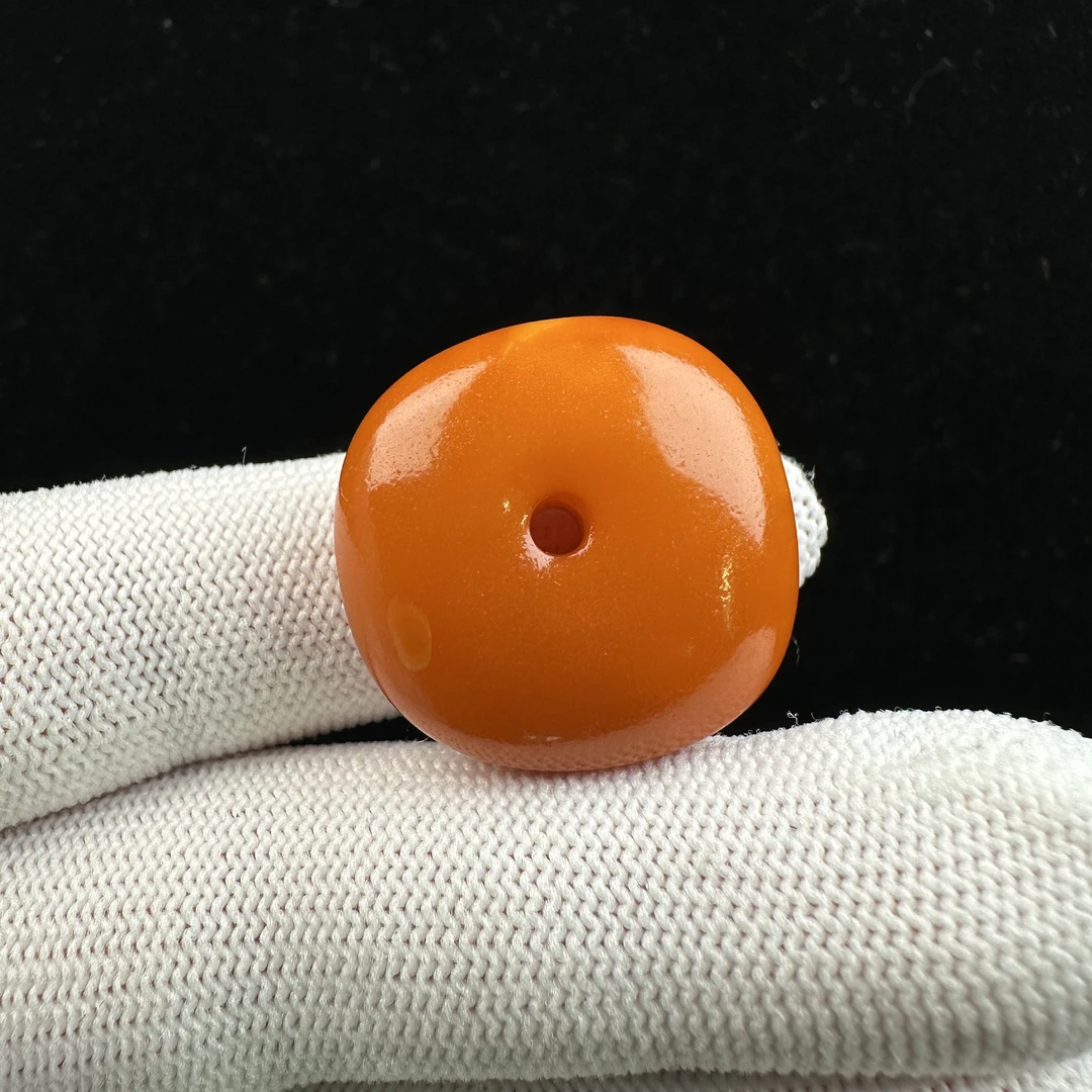 Y3850天然原矿蜜蜡老蜡藏扣25x11mm抖音基地质检发货