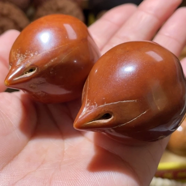 桃核把件红油大肚橄榄核