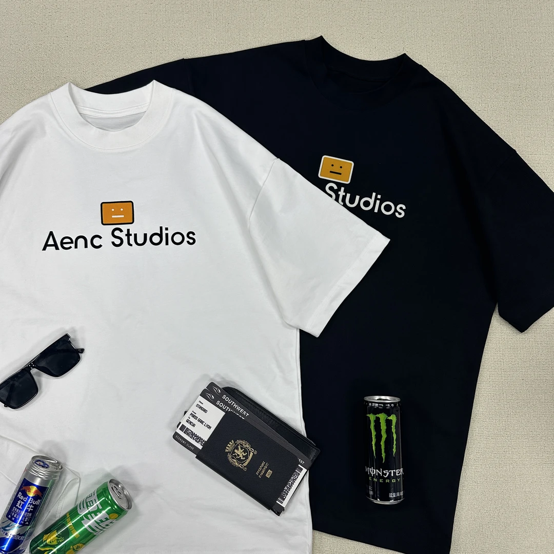 【包老板】新款【AC黄标字母短袖】男女情侣宽松潮流百搭休闲轻奢T恤