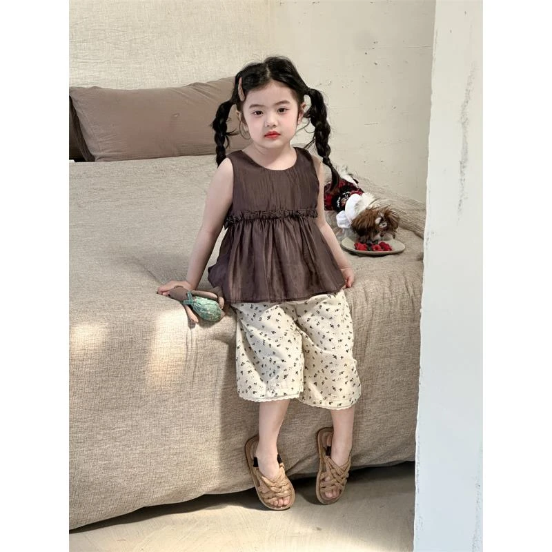 「伦敦落叶」 拼接上衣儿童女童娃娃衫