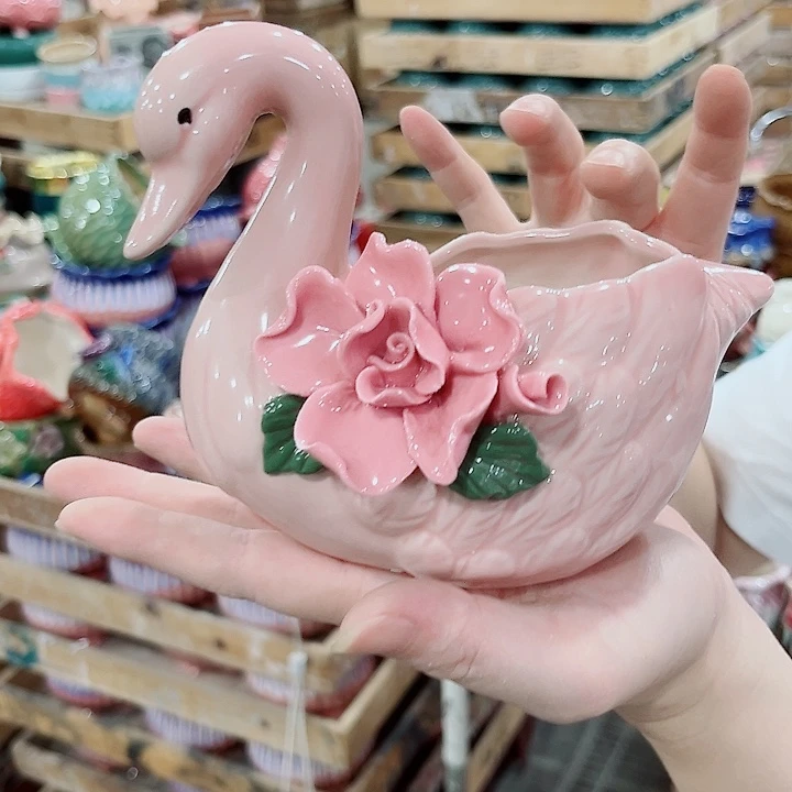 有孔.凑单10元陶瓷花盆发货！