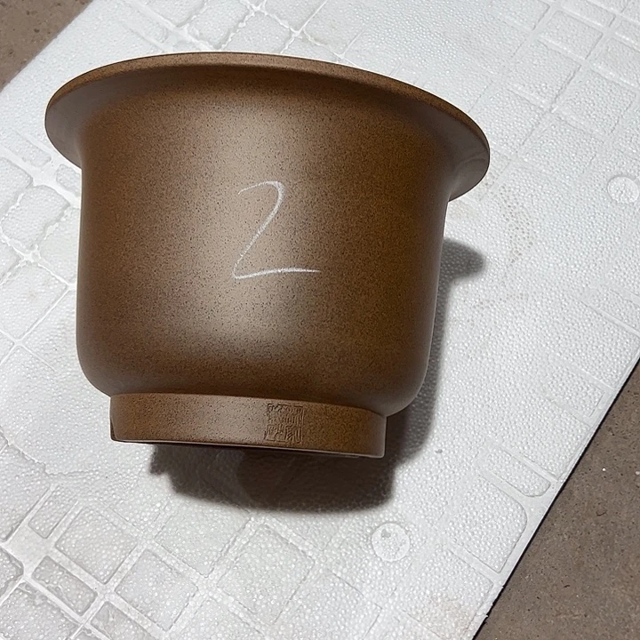 幽***香紫砂花盆柴烧仿古金钟