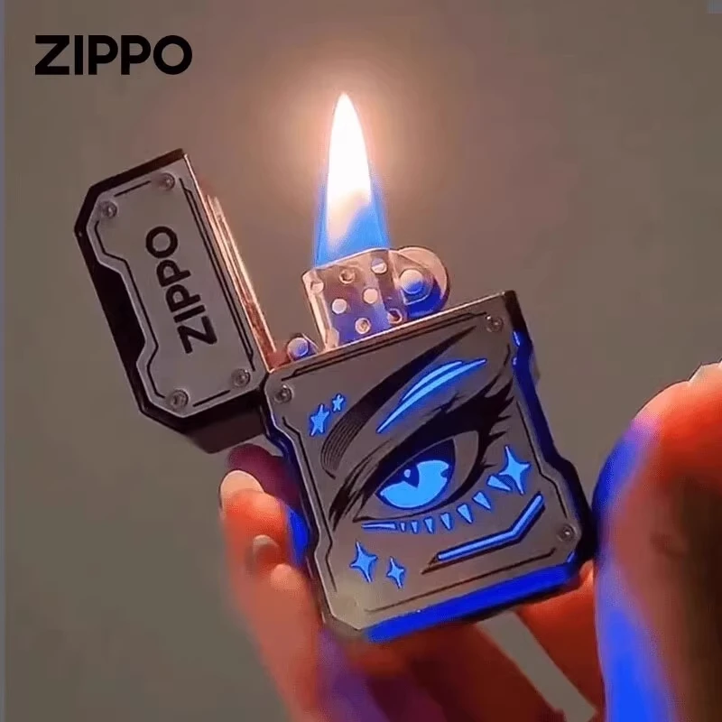 zippo打火机 一眼万年开盖即亮纤巧正品防风煤油送男朋友礼物DYJ1