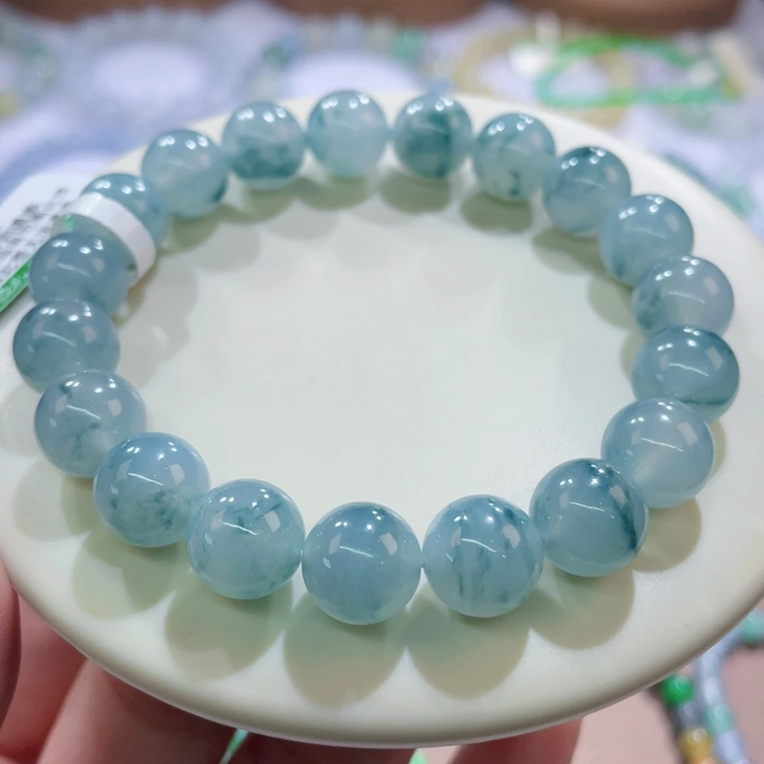 未镶嵌手链翡翠金丝蓝卡10