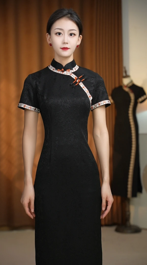 柒木棠 亦沁 日常气质优雅经典款旗袍(衣长120cm）