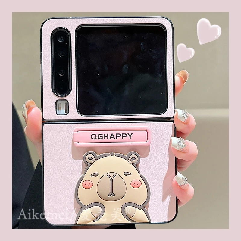 适用华为PuraX典藏版折叠屏手机壳pocket2立体卡皮巴拉三星Zflip6