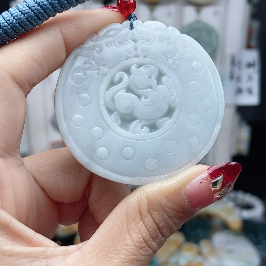 翡翠颈饰14K金镶嵌翡翠