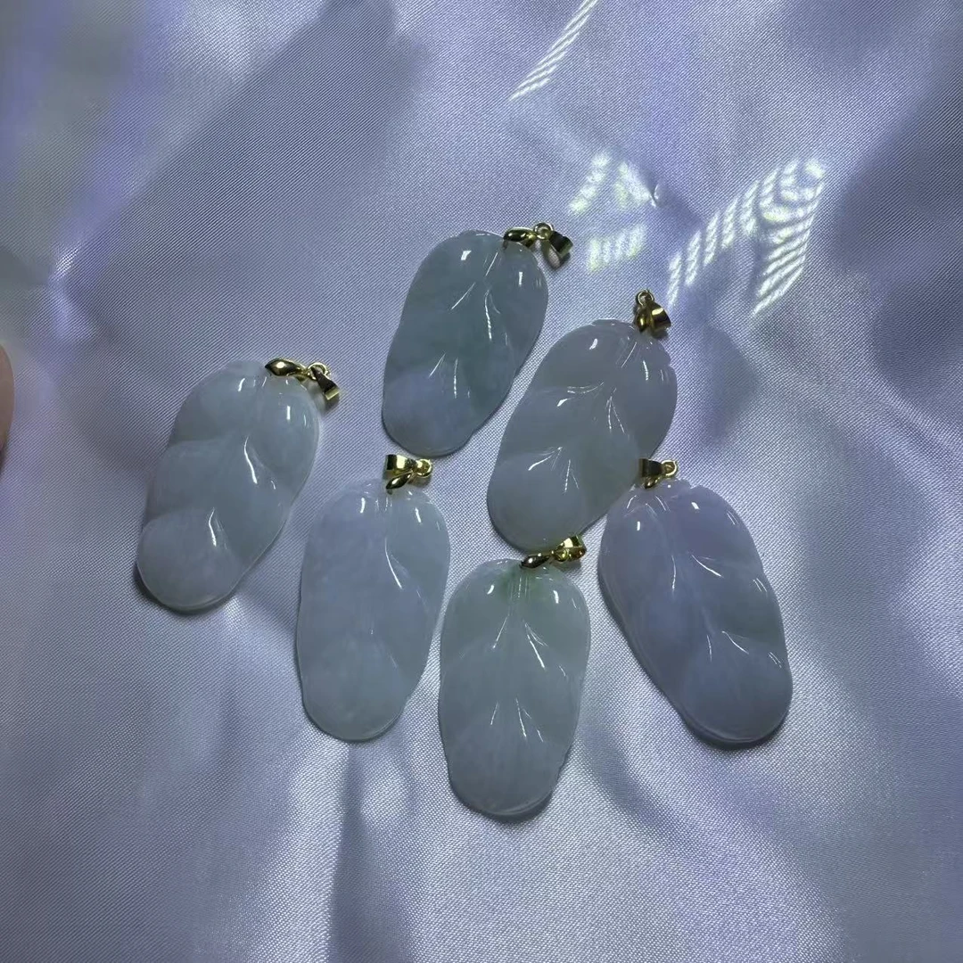 天然A货翡翠树叶吊坠-c032-多样性发一