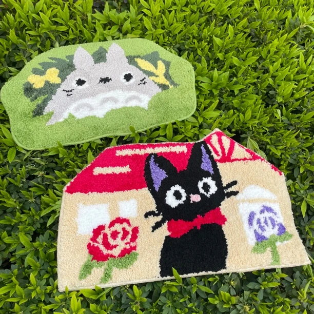 出口日本魔女宅急便地毯宫崎骏龙猫黑猫防滑卧室卫生间地垫脚垫