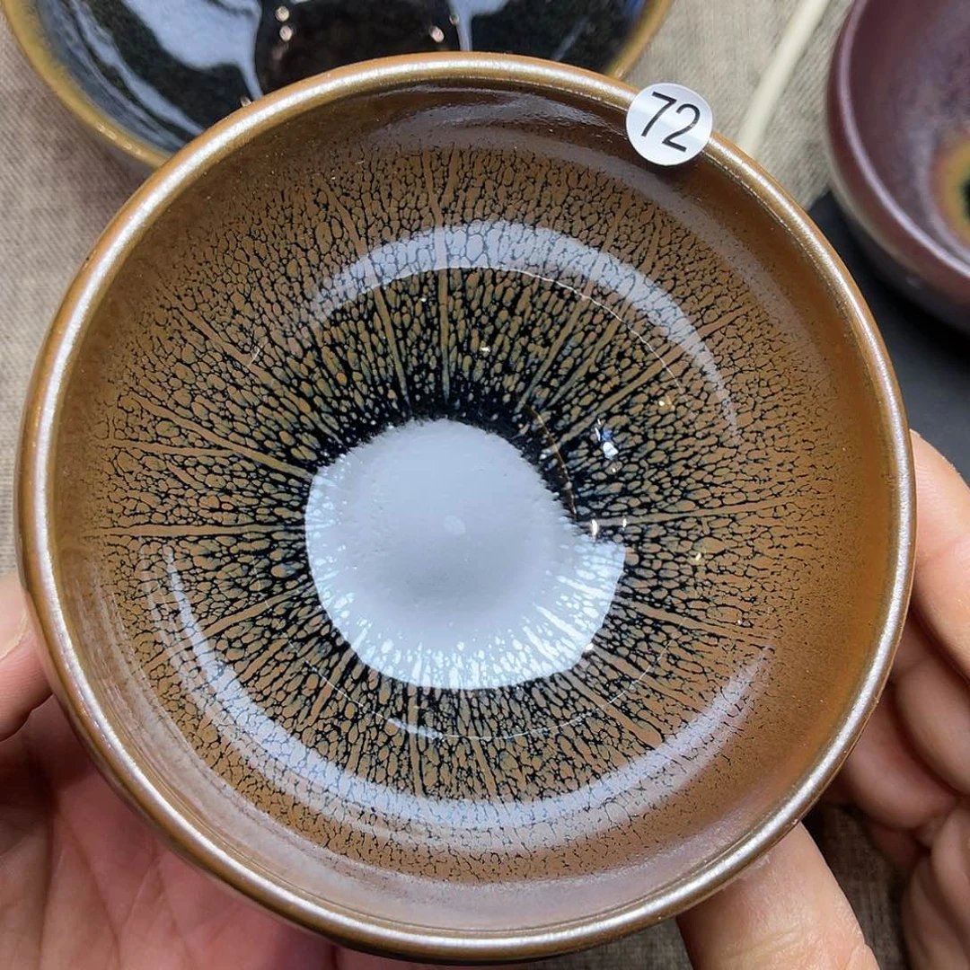 茶盏龙窑柴烧兔豪大钵器型10.2口径