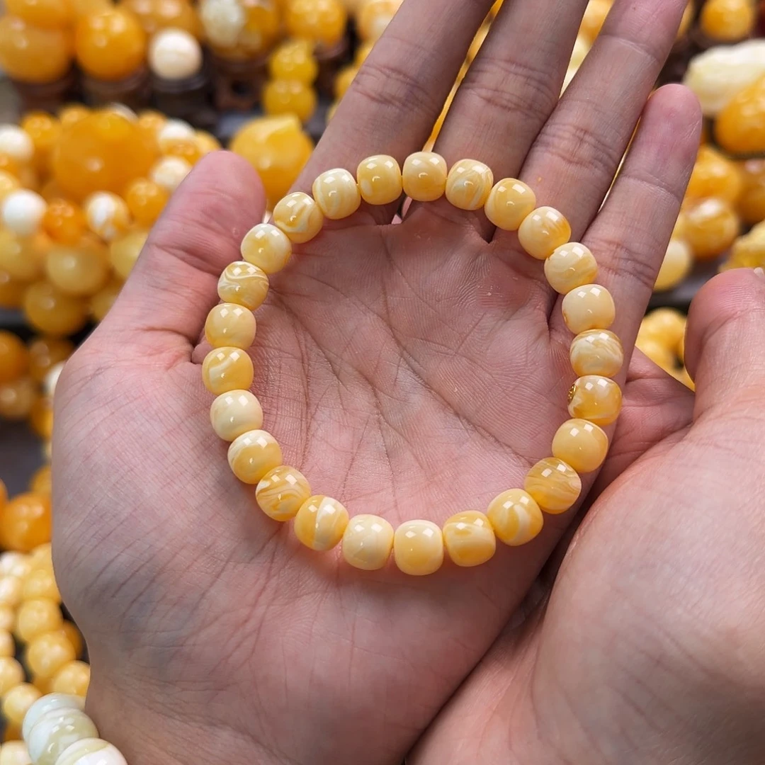 琥珀未镶嵌珠宝奇石9.4mm同料