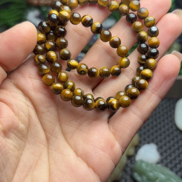 石英质玉（金丝玉）合金手链