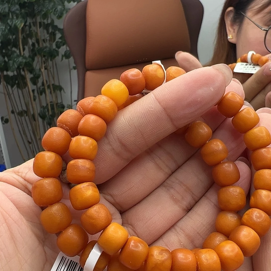 手链琥珀未镶嵌橘皮9MM多样性发其一