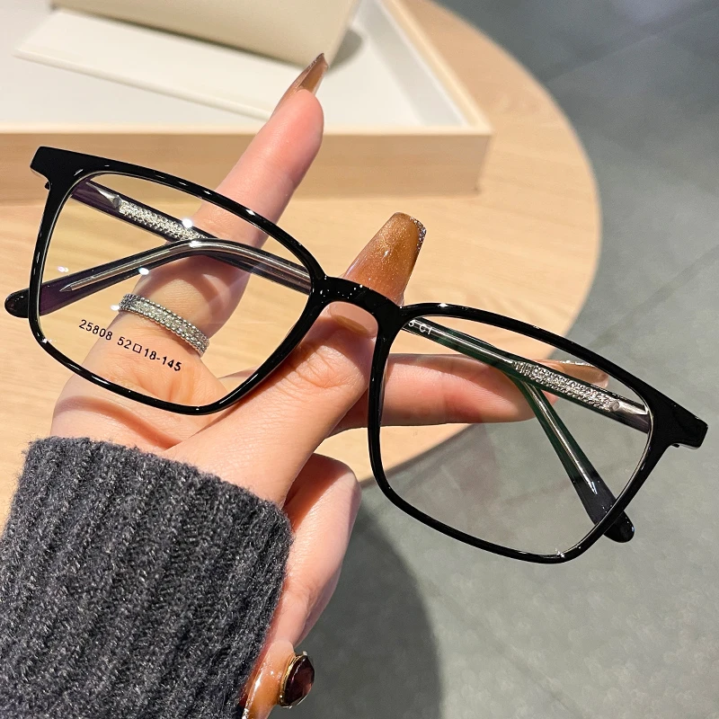 2025新款眼镜斯文方框男女款高级眼镜框条纹框眼镜可配近视度数片