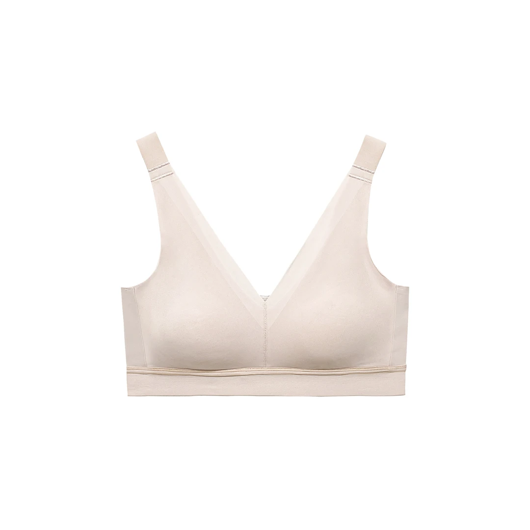 【亚楠本楠】全乳胶杯净痕软支撑无钢圈聚拢背心式内衣2284