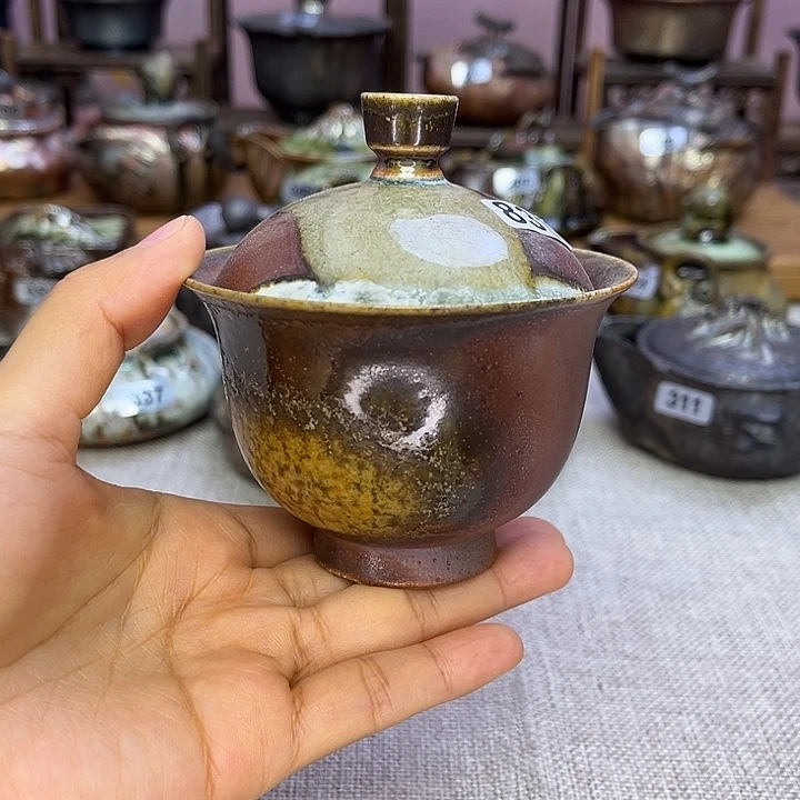 裸柴烧陶瓷手工茶器