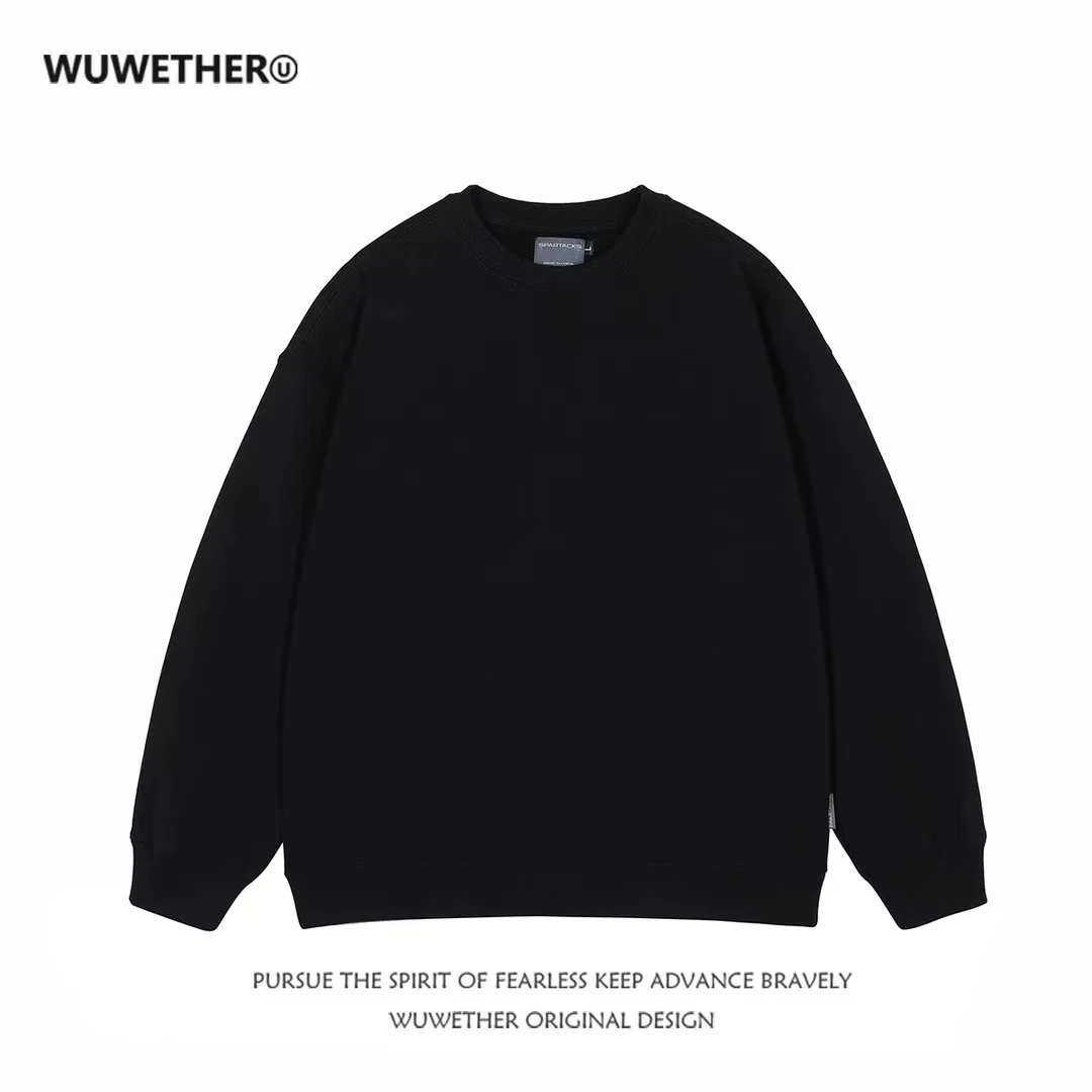 500g重磅卫衣硬挺美式新款秋加绒上衣大码宽松复古高街潮牌-156