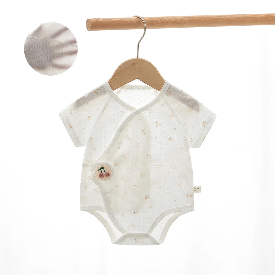 夏款哈衣幼儿满月魔术贴可爱夏季夏天爬服短袖宝宝包屁衣婴儿衣服