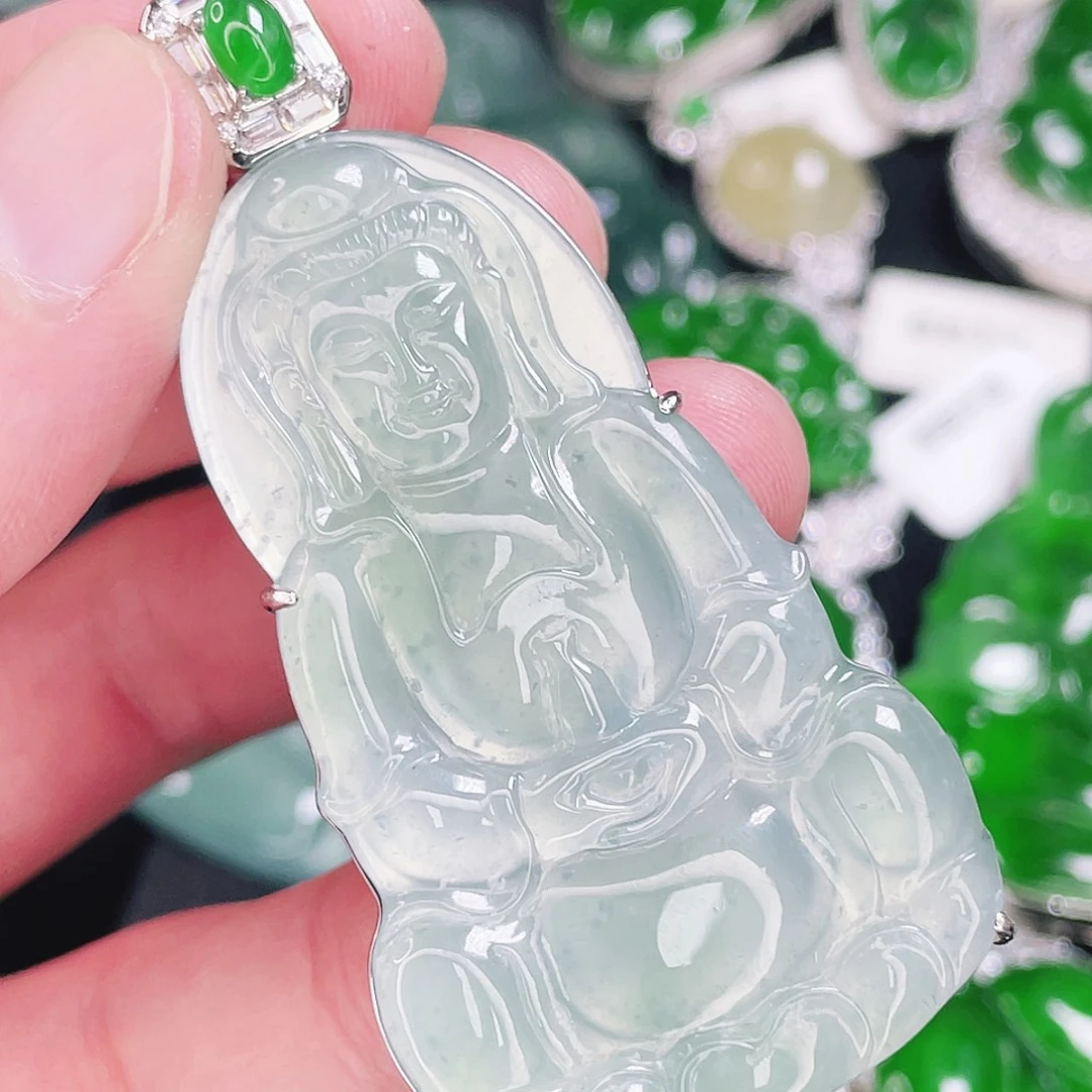 翡翠未镶嵌颈饰933