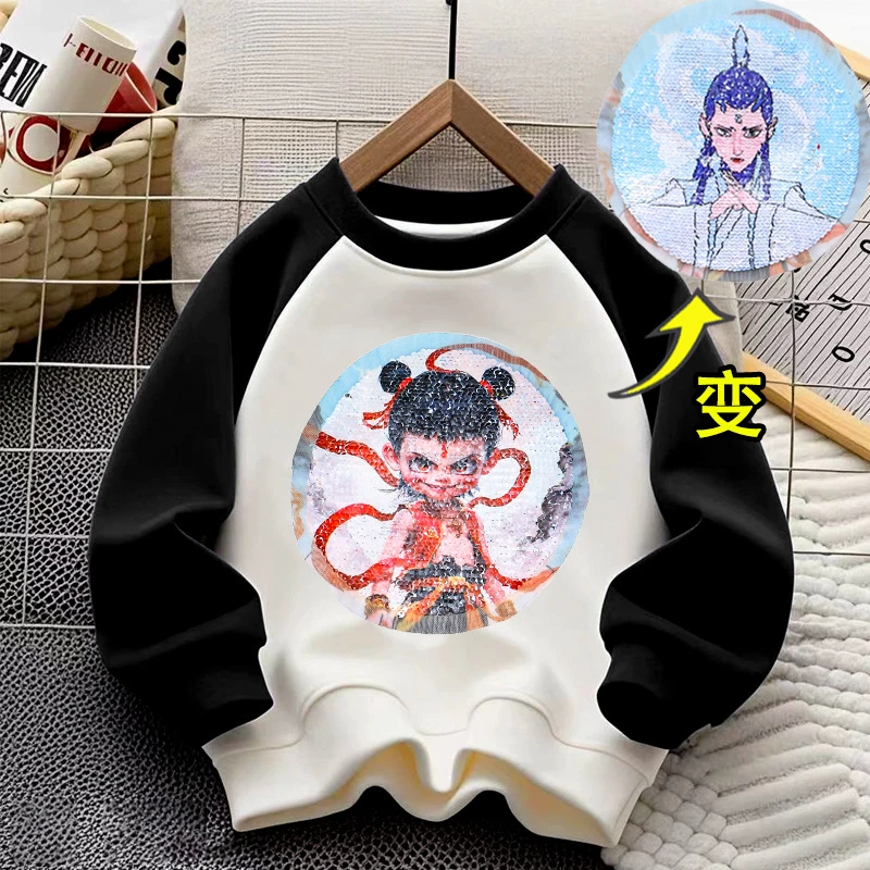 哪吒儿童卫衣春秋款童装男童长袖宝宝卡通国潮风衣服敖丙长袖上衣