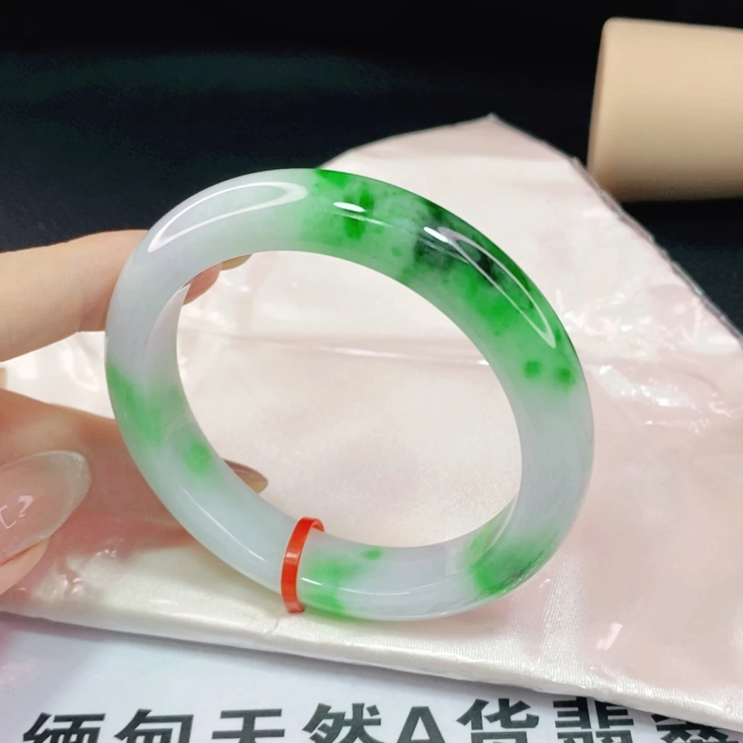 未镶嵌手镯翡翠55.7正圈