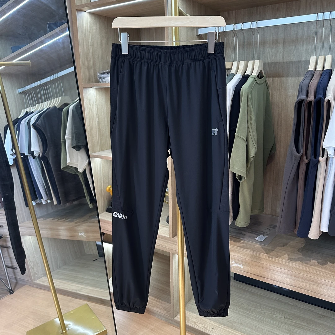 品牌探路*象尾单锦氨束口梭织弹力松紧腰运动户外速干长裤#821717