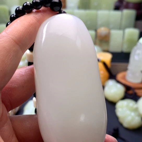 石材方解石手把件