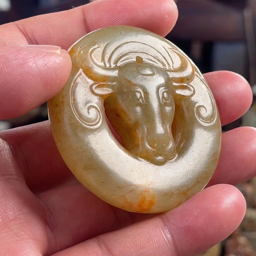 和田玉未镶嵌挂件《***》