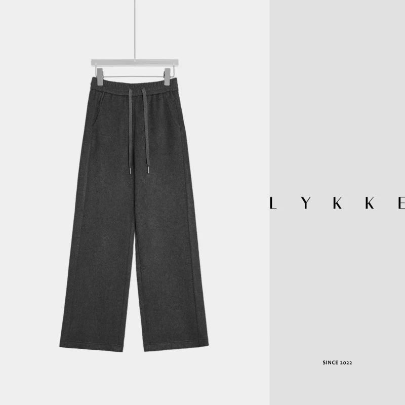 LYKKE【热销裤王】设计感“专机特种绣”抽绳垂坠松弛风休闲裤-25362