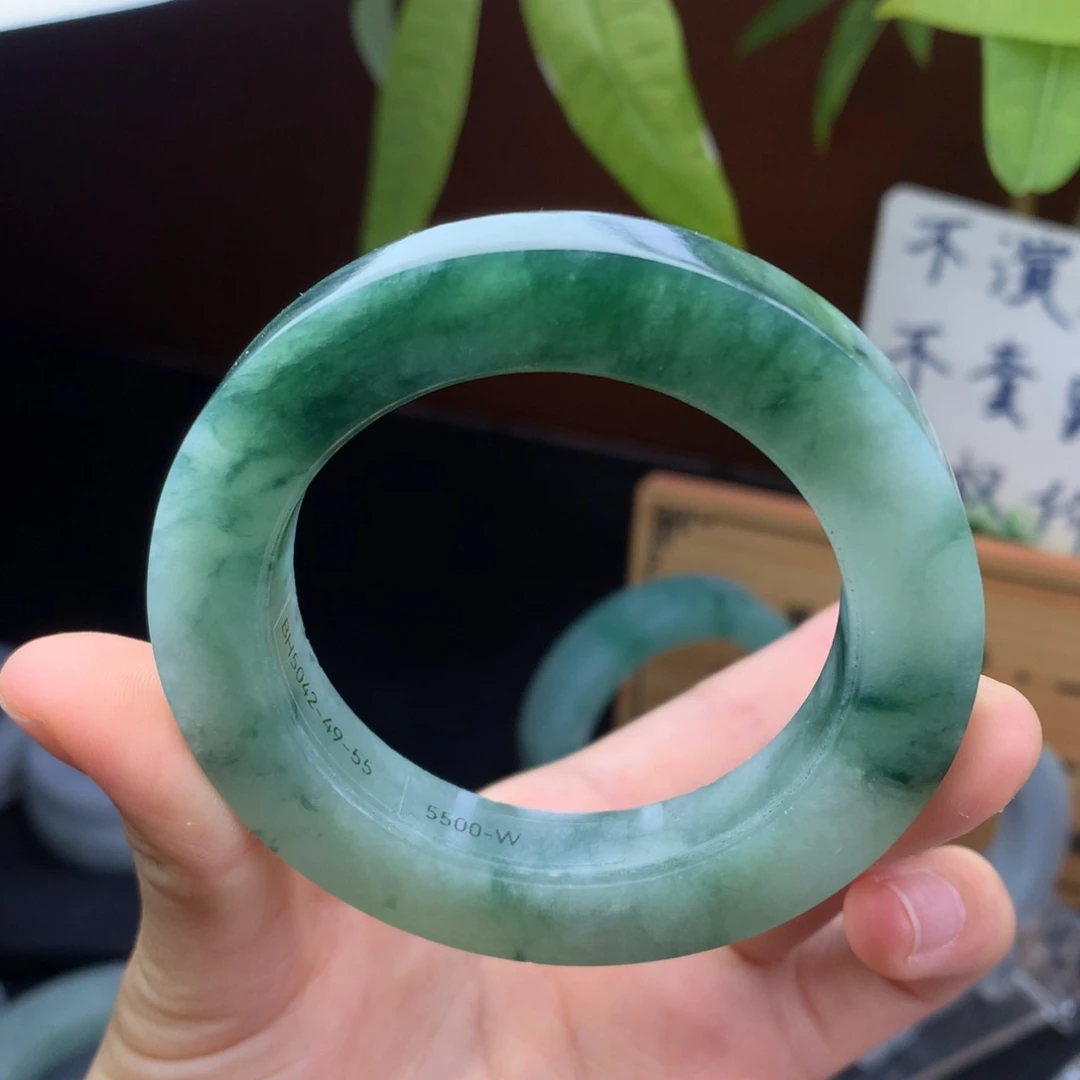 定制翡翠手镯未镶嵌定制不退不换49-55