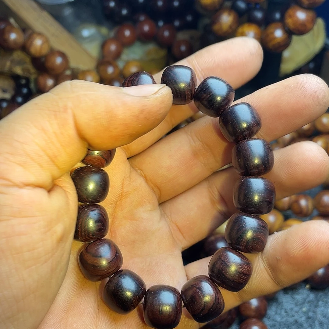 降香黄檀海黄紫油梨老料手串13-14mm