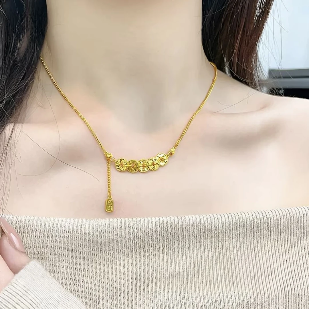 S925银 新中式爆闪碎碎冰项链女款精美气质百搭（11563）