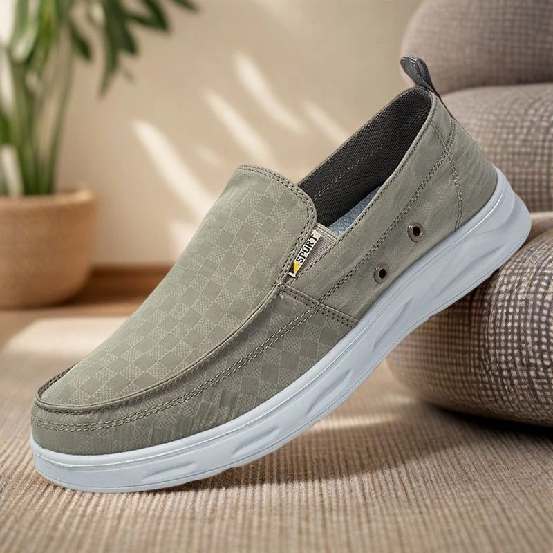 新款男士老北京布鞋一脚蹬软底开车专用鞋春秋透气爸爸鞋防滑薄款