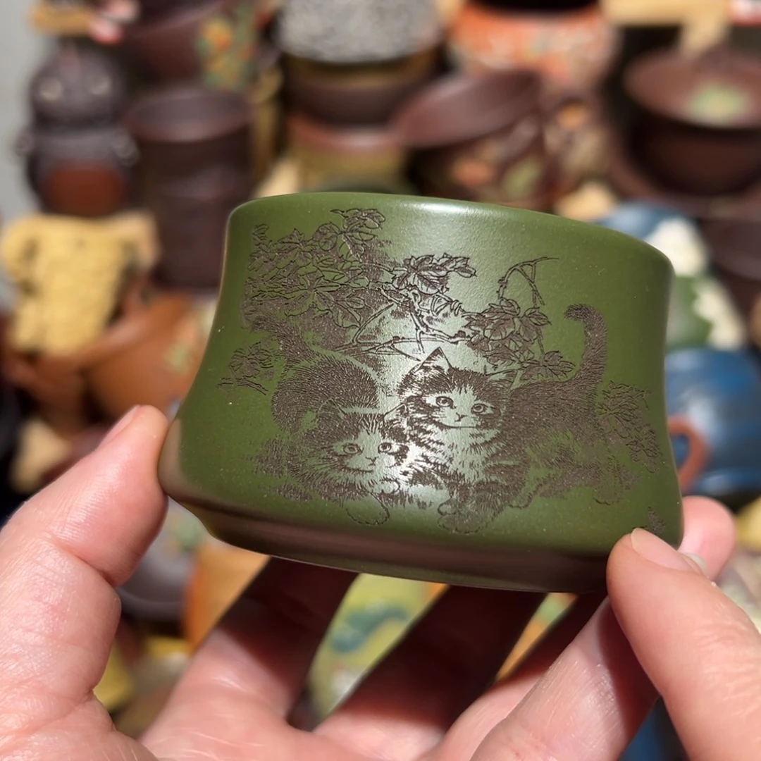 紫砂茶杯宜兴紫砂主人杯