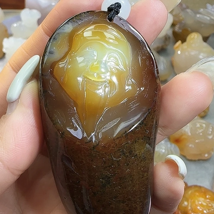 玛瑙/玉髓合金手把件