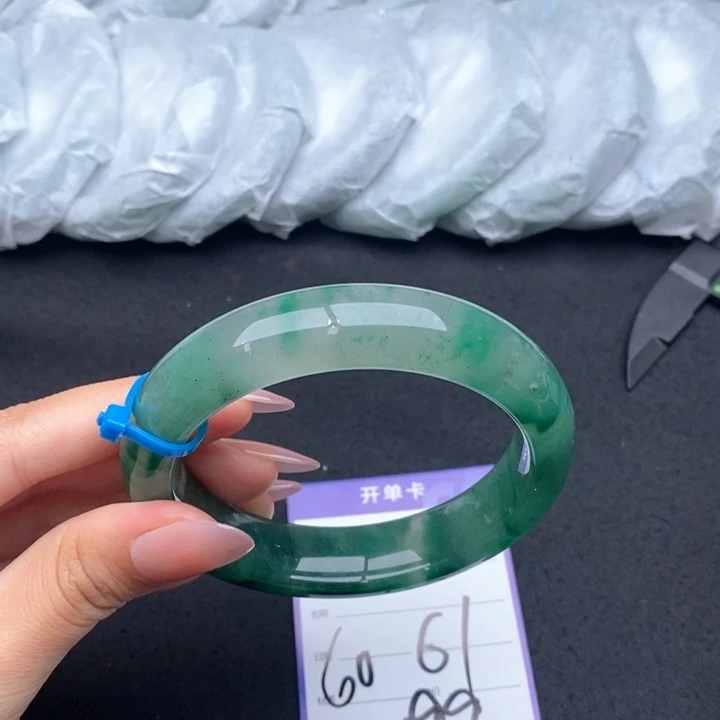 竹牌天然A货非洲翠手镯11