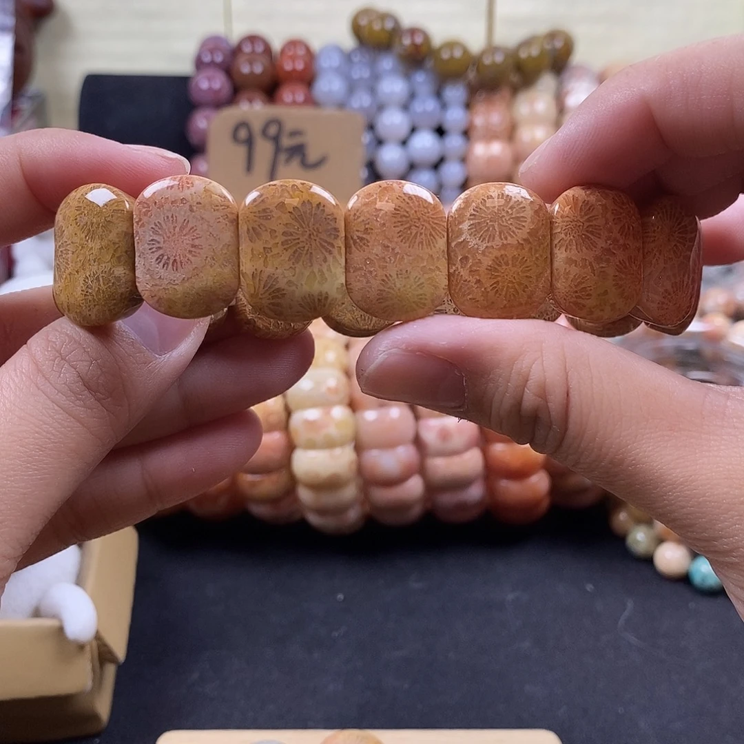 硅化珊瑚（珊瑚玉）未镶嵌手牌 上新 1号