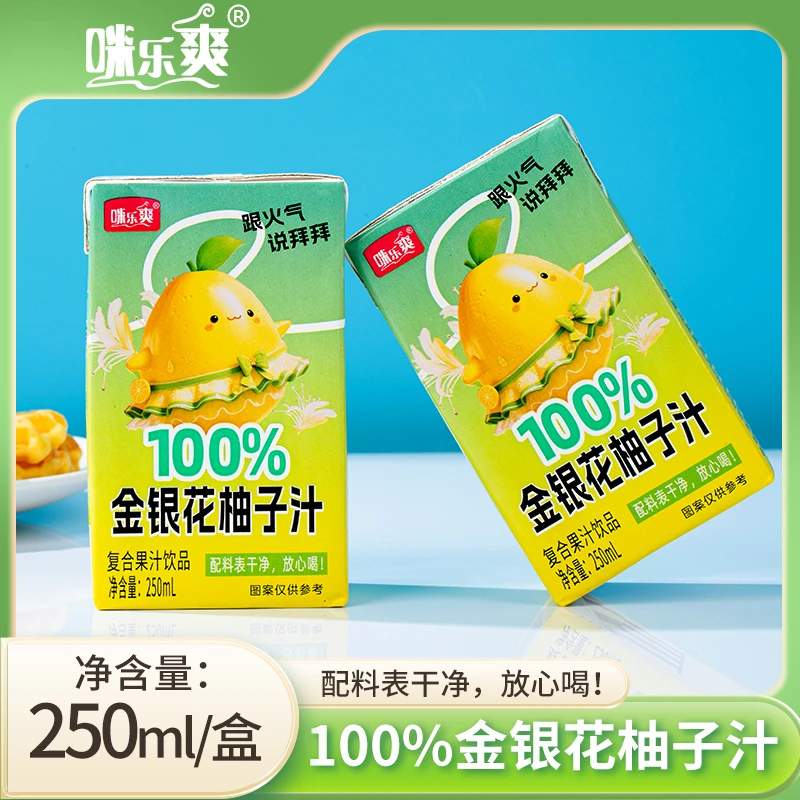 金银花柚子汁饮品250ml酸甜好喝果汁夏季解渴便携饮料解馋零食
