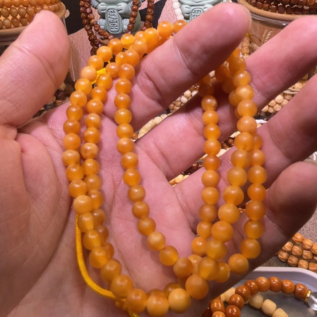 星月菩提吊坠?6×6玉化圆珠脖挂