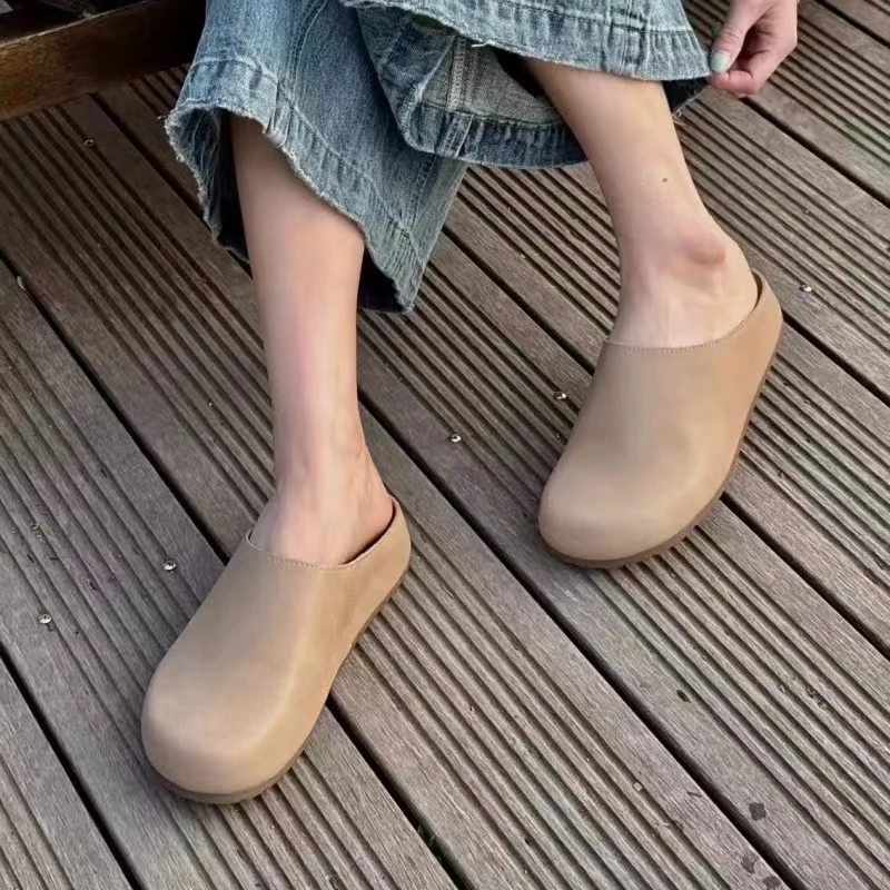 春款法式拖鞋女新款配裙子仙女风包头透气拖鞋209(勃肯包头拖)