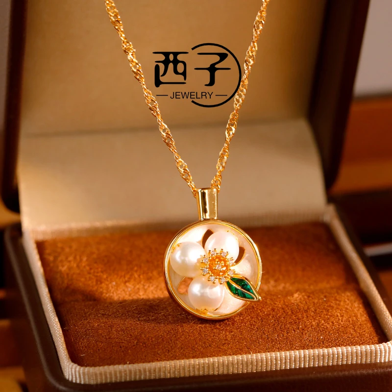 西子饰品【莫奈花园项链】原创设计巴洛克吊坠轻奢彩色吊坠春夏新款