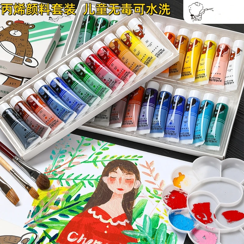 丙烯画颜料防水防晒不掉色适用于墙绘绘画等场景